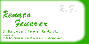 renato feuerer business card